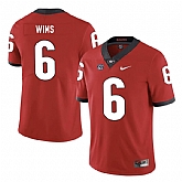 Georgia Bulldogs 6 Javon Wims Red Nike College Football Jersey Dzhi,baseball caps,new era cap wholesale,wholesale hats